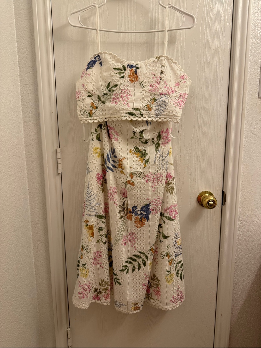 Lulu's White Floral Eyelet A-Line Maxi Skirt - Picture 2 of 2